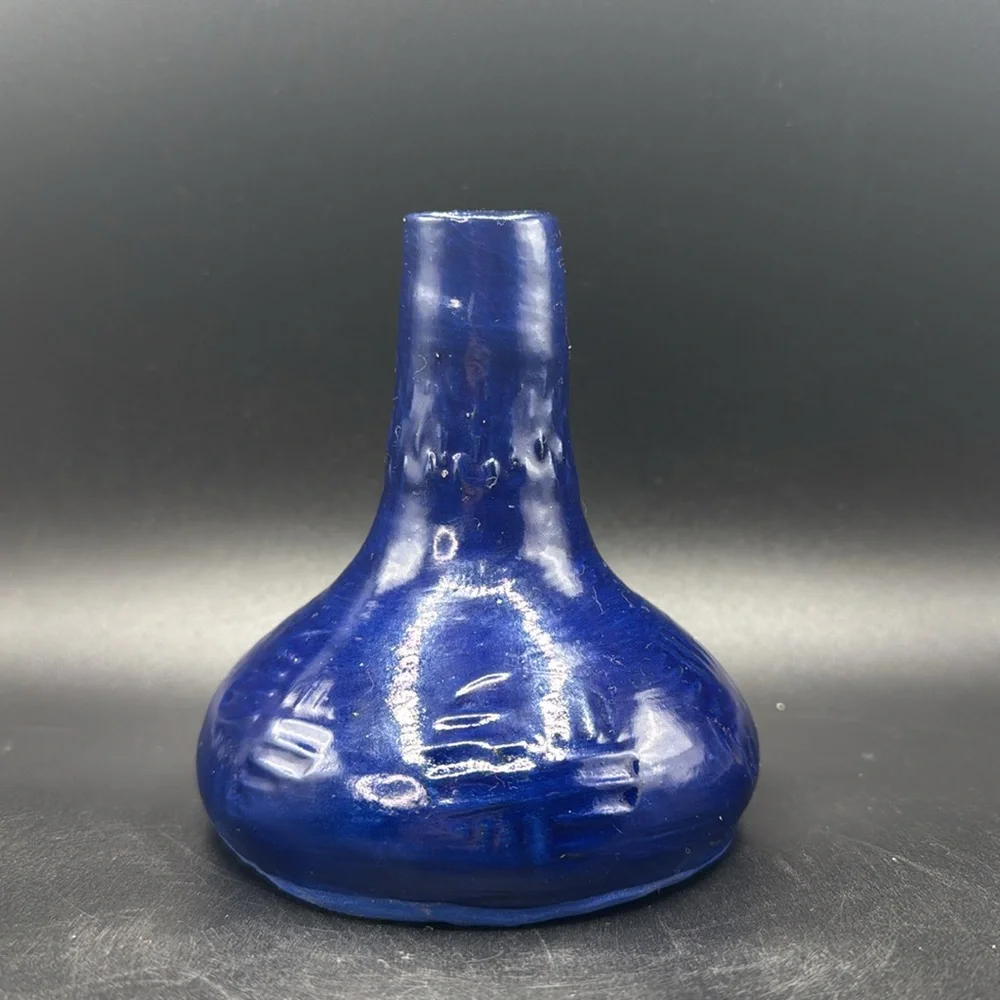 Deep Blue Ceramic Vase Handmade